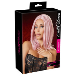 Cottelli Accessoires Perruque Cheveux mi-longs Roses